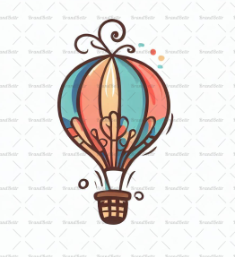 Verspielter Heißluftballon